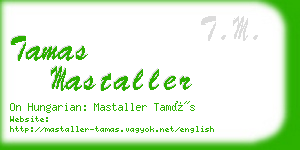 tamas mastaller business card